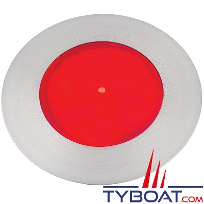 Mantagua - Spot encastré Tristan - IP67 étanche - aluminium brossé mat - blanc chaud (20w) - rouge (10w) - esclave avec interrupteur