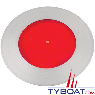 Mantagua - Spot encastré Tristan - IP67 étanche - aluminium brossé mat - blanc chaud (20w) - rouge (10w) - esclave sans interrupteur
