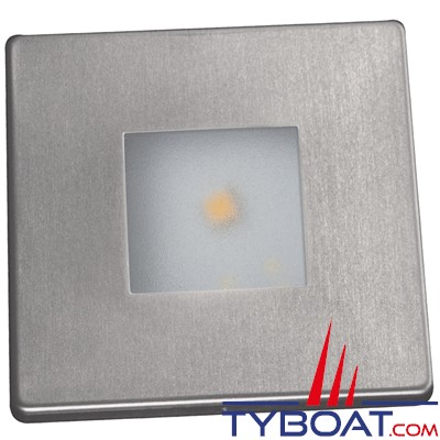 Mantagua - Spot inox brossé nividic (carré) - IP67 étanche - 10w - blanc chaud - sans interrupteur - gradable