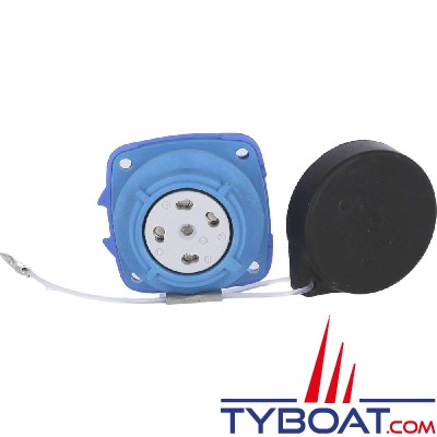 Maréchal électric - Connecteur femelle encastré - 230V - 3P+N+T PN (cache inclus)