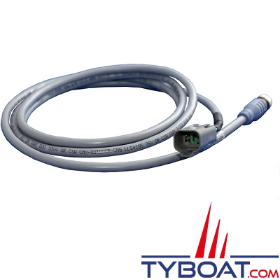 Maretron - Adaptateur micro femelle vers prise allemande 4 broches 2 M