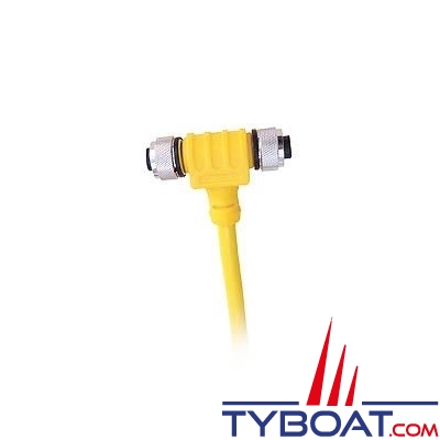 Maretron - Câble d'alimentation pour réseau NMEA2000 avec T intégré - Micro-C Mâle/Femelle Longueur 5 mètres