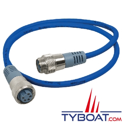 Maretron - Câble NMEA2000 Mini avec connecteurs mâle/femelle - 1 m (bleu)