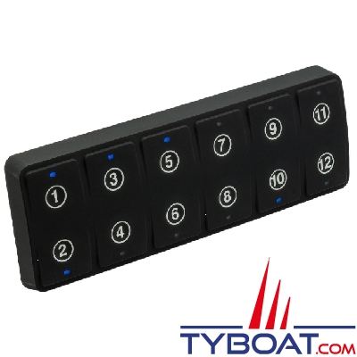 Maretron - CKM12 - Clavier à membrane à 12 touches (chiffre au centre du cercle sur les boutons) avec câble adaptateur CKM vers NMEA 2000, 0,2 m