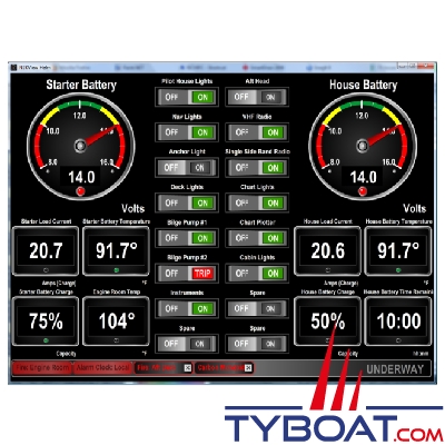 Maretron - Logiciel de surveillance et de contrôle des navires N2KView® pour ordinateur personnel