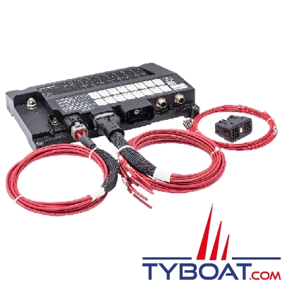 Maretron - Module de contrôle de charge 28 canaux - 17 canaux de sortie, 11 canaux d'entrée - Câbles et connecteurs A3708, A3709 et A3710 inclus