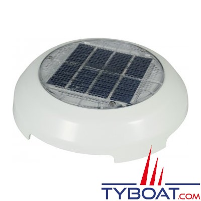Marinco - Ventilateur solaire Jour/Nuit avec batterie - Ø 215 mm - Débit max 28 m3/heure