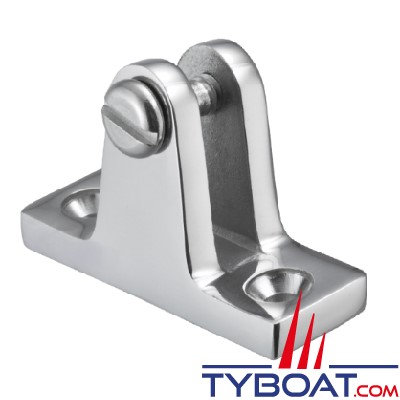 Marine Town - Base plane pour installation capote - Inox 316 - à vis - 57x19x36 mm