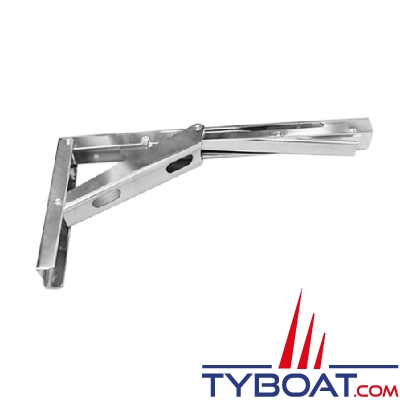 Marine Town - Equerre pliante inox 304 - 303x165x25 mm - résistance 150kg