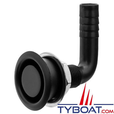 Marine Town - Event inox 316 - couleur noire - angle 90° - tuyau de Ø16.5mm