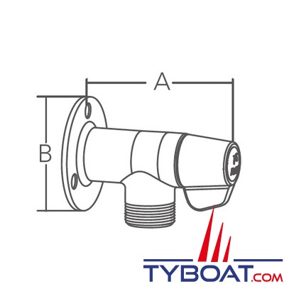 Marine Town - Robinet standard - Compatible au douce et Eau de mer - inox 316 - filetage 3/4