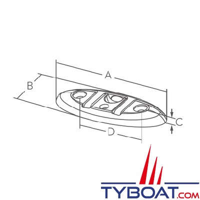 Marine Town - Taquet rétractable et pliable inox316 - Longueur 155 mm