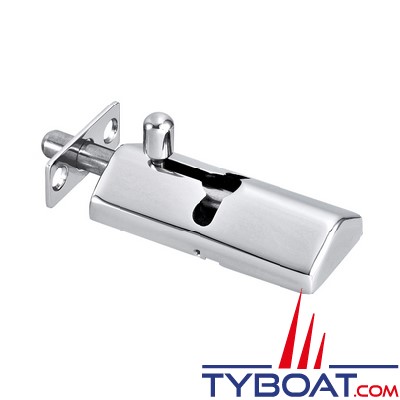 Marine Town - Targette de porte - inox 316 brillant et nylon - avec gâche affleurante - 67x31 mm