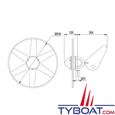 Marlec - Eolienne Rutland 504 -  12 Volts 80 Watts