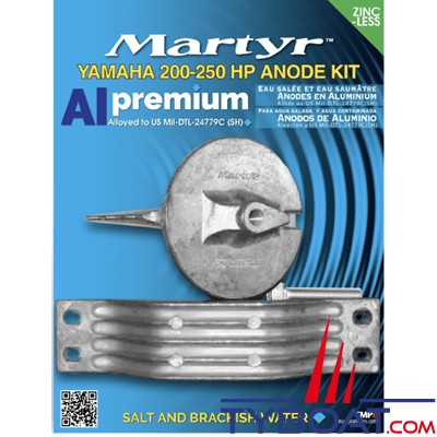 Martyr - Kit anode alu pour Yamaha 200-250cv