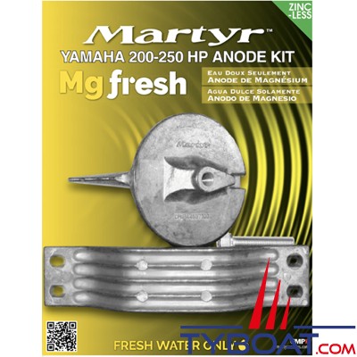 Martyr - Kit anode magnésium pour Yamaha 200-250cv