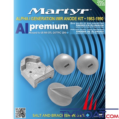 Martyr - Kit anodes alu pour Mercruiser Alpha One gen 1