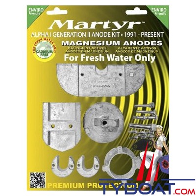 Martyr - Kit anodes magnesium pour Mercruiser Alpha One gen 2