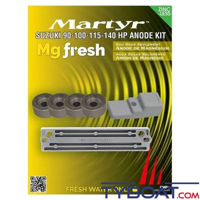 Martyr - Kit anodes magnésium pour Suzuki 90-100-115-140cv