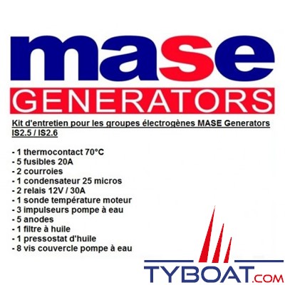 Mase generators - Kit d'entretien pour groupe électrogène IS 2.5-2.6