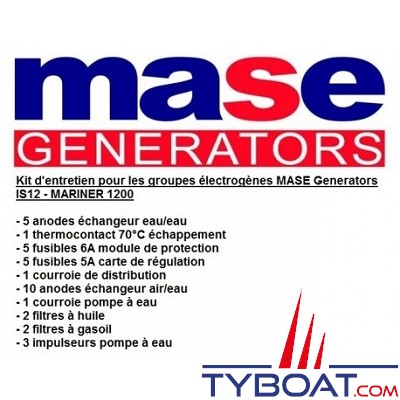 Mase Generators - Kit entretien IS12 - MARINER 1200