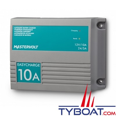 Mastervolt - Chargeur de batterie étanche IP 68  - EasyCharge -  12V/10A et 24V/5A  2 Sorties
