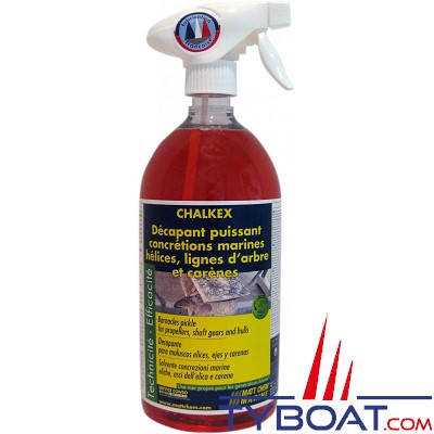 MATT CHEM - CHALKEX - Décapant helices, lignes d'arbres et carenes pour concrétions marines - Spay 1 litre