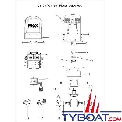 Max Power - Coupling embase CT100/125