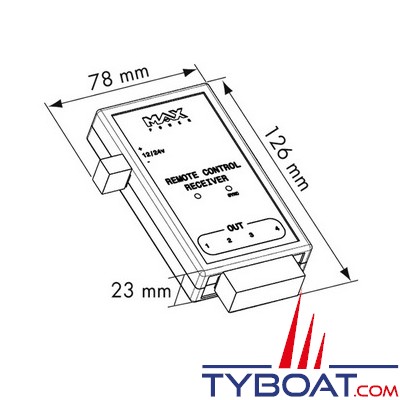 Max Power - Récepteur supplémentaire pour propulseur - 4 canaux