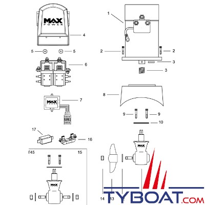 Max Power - relais avec base pour CT35/45 - 12V 