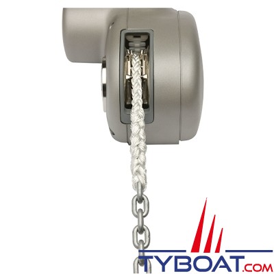 Maxwell - Guindeau horizontal compact HRC-6-6 - 600 Watts - 12 Volts - Barbotin pour chaine Ø 6mm - cordage Ø 12mm - sans poupée