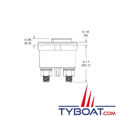 MP - Disjoncteur thermique unipolaire encastré - série 87 - 12-48V - 200A