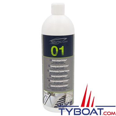 Nautic-Clean - 01 - Shampoing Auto-séchant Perloban - 1 Litre