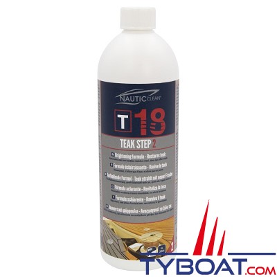 Nautic-Clean - 18 - Nettoyant teck - TEAK STEP 2 - 1 Litre