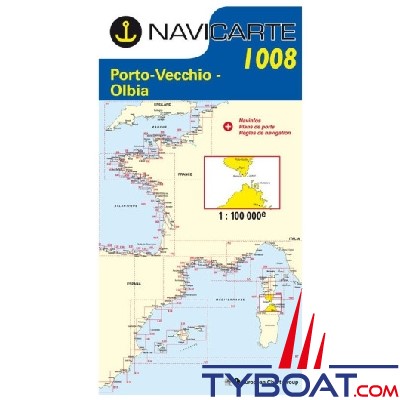 Navicarte - 1008 - Format standard plié : 165x315mm - Propriano, Bonifacio, la Maddalena