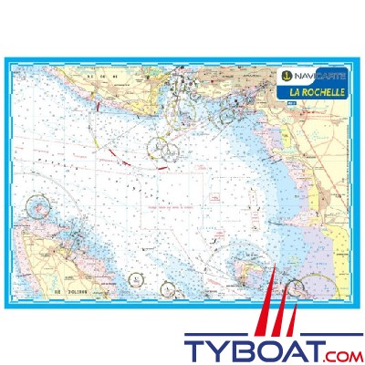 Navicarte 1022 - plastifiée - format A3 - La Rochelle