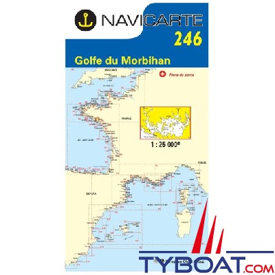 Navicarte - 246 - Format standard plié : 165x315mm - Golfe du Morbihan