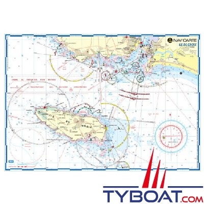 Navicarte 303 - plastifiée - format A3 - île de Groix