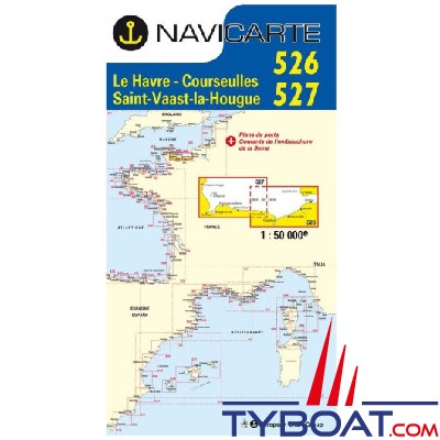 Navicarte - 526-527 - Double Format standard plié : 165x315mm - le Havre,St-Vaast, la Houe