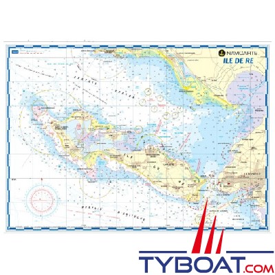 Navicarte 551 - plastifiée - format A3 - Île de Ré