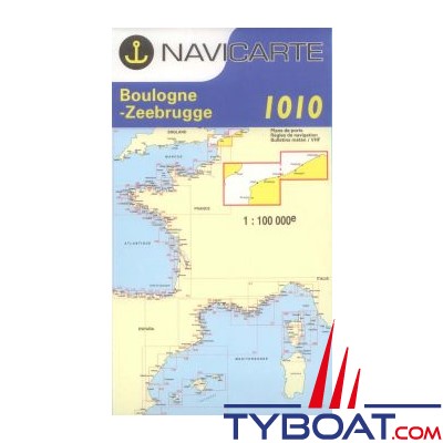 Navicarte n°1010 - Ostende, Boulogne, Pas-de-Calais - carte simple