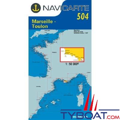Navicarte n°504 - Marseille, Toulon, les Calanques - carte simple