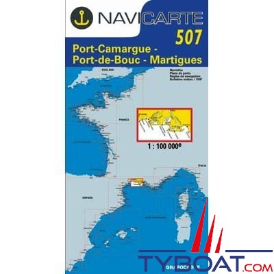 Navicarte n°507 - Port Camargue, Port de bouc, Martigues - carte simple