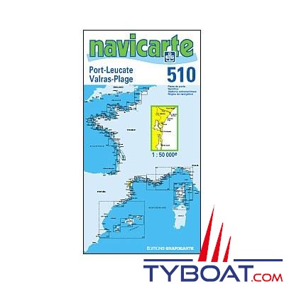Navicarte n°510 - Port Leucate, Gruissan, Valras - carte simple