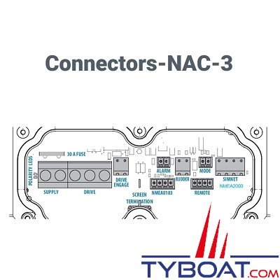 Navico - Pilote automatique NAC-3 (B&G / Simrad) / Compas Précision-9 / Capteur angle de barre RF25N / Kit réseau NMEA2000