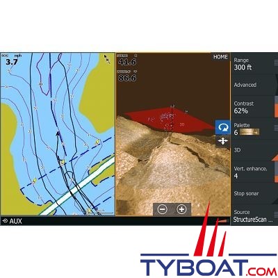 Navico - Sondeur StructureScan 3D CHIRP pour Simrad / Lowrance / B&G  - Avec sonde tableau arrière