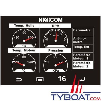 Navicom - VHF fixe RT1050-AIS 25watts - Ecran tactile - NMEA2000 - Récepteur AIS et GPS intégré