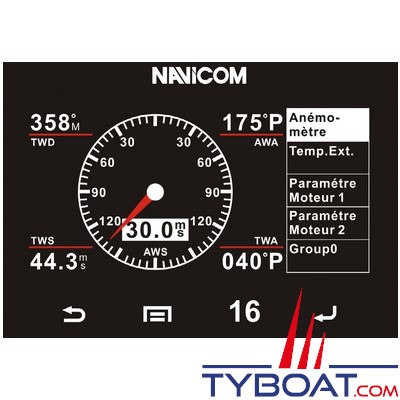 Navicom - VHF fixe RT1050 25watts - Ecran tactile - NMEA2000 - GPS intégré