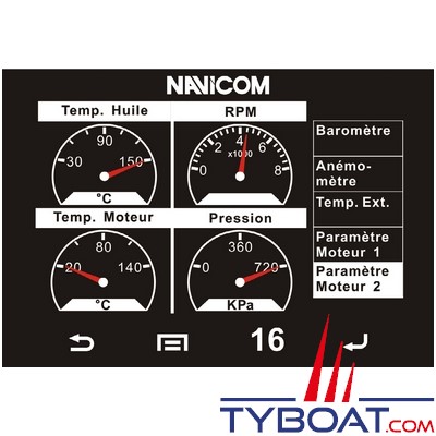 Navicom - VHF fixe RT1050 25watts - Ecran tactile - NMEA2000 - GPS intégré