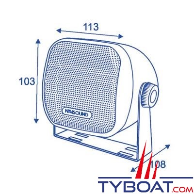 Navsound - Enceintes Opus - 25 Watts 2 voies - 113x103mm - IPX7 - blanc (la paire)